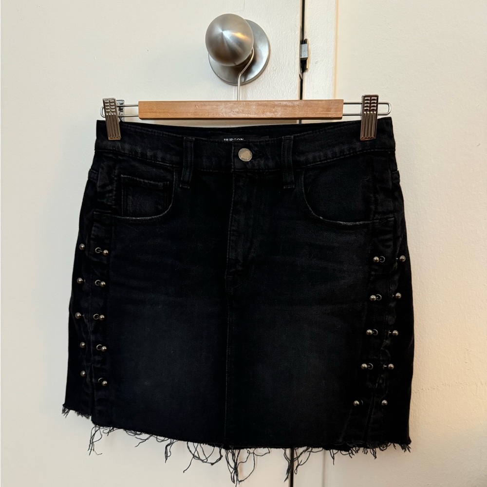 Hudson Jeans Black Denim Skirt